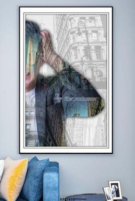 File gốc File tranh hiện đại pha lê gương KF67808 (in mica) làm bảng hiệu