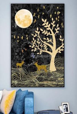 Tải file PSD File tranh hiện đại pha lê gương KF67866 (nguyên layer) để in