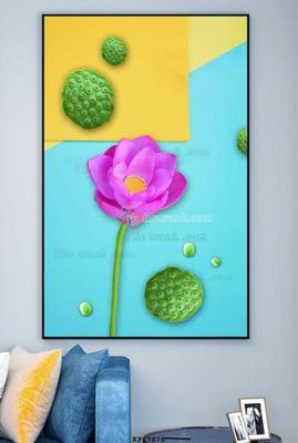 File tranh in trần 3D File tranh hiện đại pha lê gương KF67876 (ảnh gốc)