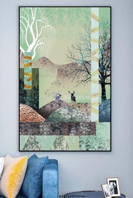 File tranh File tranh hiện đại pha lê gương KF67917 (bản gốc) treo quán cafe