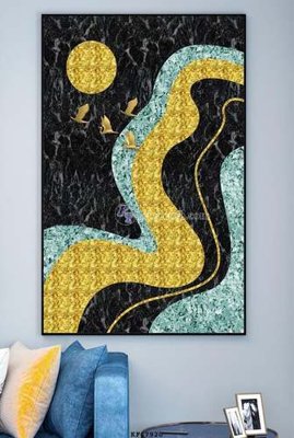 File tranh File tranh hiện đại pha lê gương KF67920 (gốc) chủ đề trẻ em