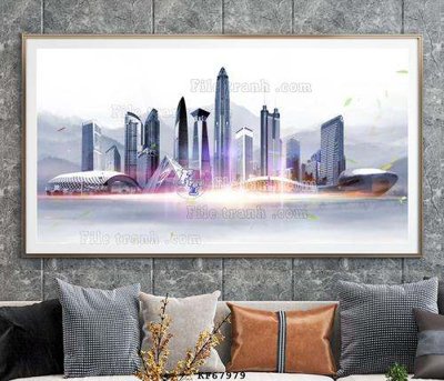 File gốc File tranh hiện đại pha lê gương KF67979 (in tráng gương) nghệ thuật