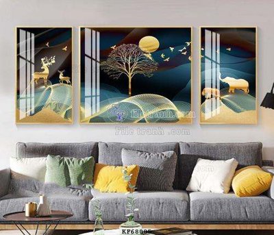 Tệp tin gốc File tranh hiện đại pha lê gương KF68005 (chất lượng cao) File tranh hiện đại pha lê gương KF68005