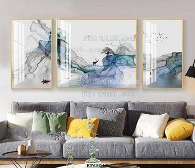 File tranh File tranh hiện đại pha lê gương KF68047 (ảnh gốc) độc quyền
