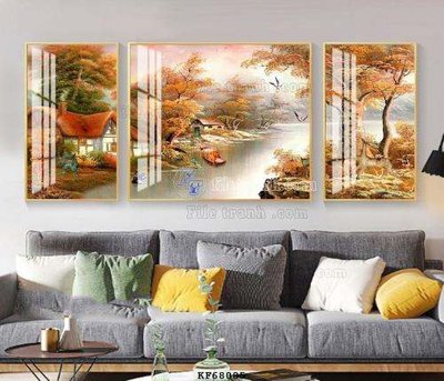 File tranh quảng cáo File tranh hiện đại pha lê gương KF68085 (file gốc) chuyên nghiệp