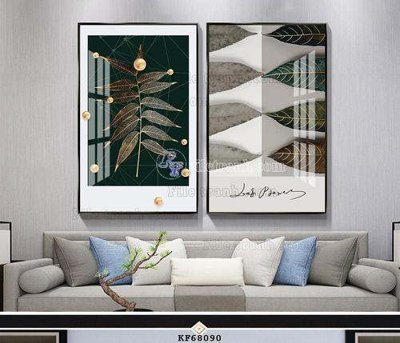 File tranh quảng cáo File tranh hiện đại pha lê gương KF68090 (file gốc) chuyên nghiệp