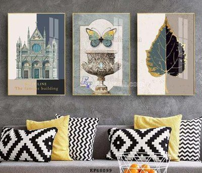 File tranh gốc PSD File tranh hiện đại pha lê gương KF68099 còn nguyên layer