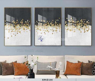 File tranh File tranh hiện đại pha lê gương KF68108 (gốc) in trên kính