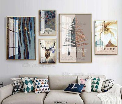 File gốc File tranh hiện đại pha lê gương KF68126 (ảnh chi tiết) để in trần