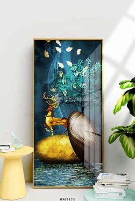 File tranh File tranh hiện đại pha lê gương KF68133 (bản gốc) treo quán cafe