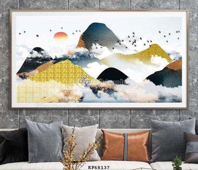 Download file gốc File tranh hiện đại pha lê gương KF68137 (in mica) 3D