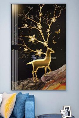 File ảnh File tranh hiện đại pha lê gương KF68175 (gốc) dùng in Pano