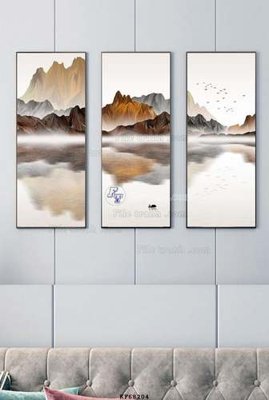 File tranh File tranh hiện đại pha lê gương KF68204 (gốc) in film