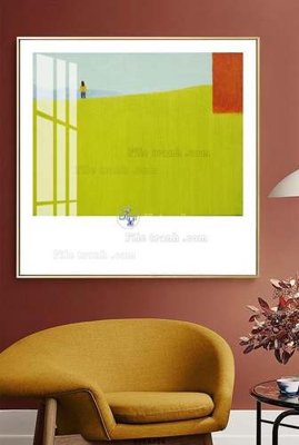 File in mica File tranh hiện đại pha lê gương KF68216 (bản gốc) làm vách ngăn