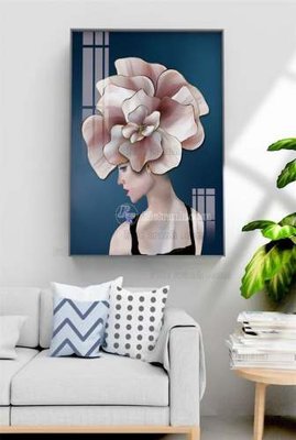 File PSD File tranh hiện đại pha lê gương KF68268 (bản gốc) đã tách nền