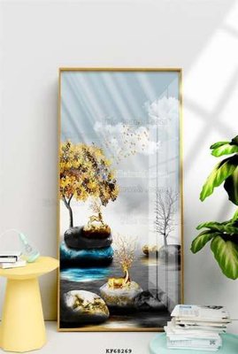 File gốc File tranh hiện đại pha lê gương KF68269 (in mica) làm quà tặng