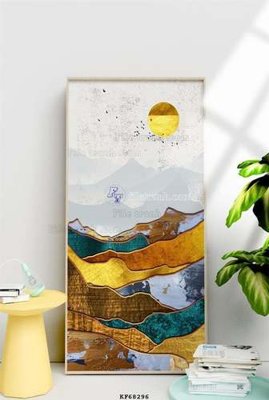 File tranh File tranh hiện đại pha lê gương KF68296 (file gốc) chủ đề phong thủy