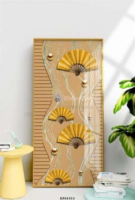 File tranh File tranh hiện đại pha lê gương KF68353 (bản gốc) treo phòng ăn