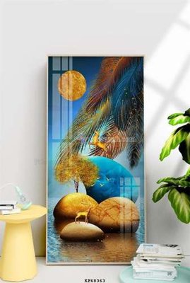 File tranh File tranh hiện đại pha lê gương KF68363 (gốc) chủ đề trừu tượng