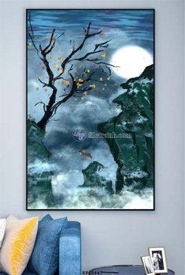 File gốc File tranh hiện đại pha lê gương KF68447 (thiết kế) cho in ấn