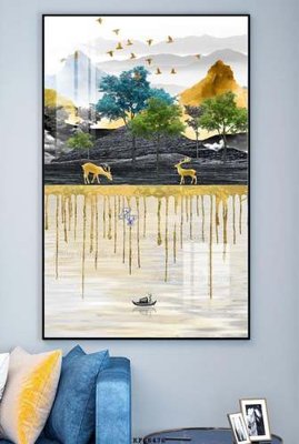 Ảnh gốc file in lụa File tranh hiện đại pha lê gương KF68476 chi tiết