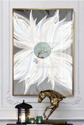 File gốc File tranh hiện đại pha lê gương KF68566 (in lụa) chi tiết cao