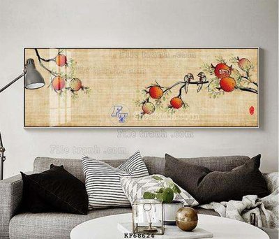 File gốc File tranh hiện đại pha lê gương KF68624 (in tráng gương) hiện đại