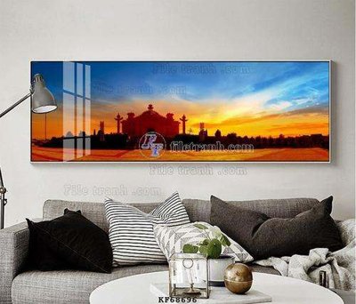 File tranh File tranh hiện đại pha lê gương KF68696 (gốc) in vải canvas