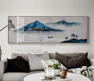 Hình ảnh file gốc File tranh hiện đại pha lê gương KF68780 cho in UV