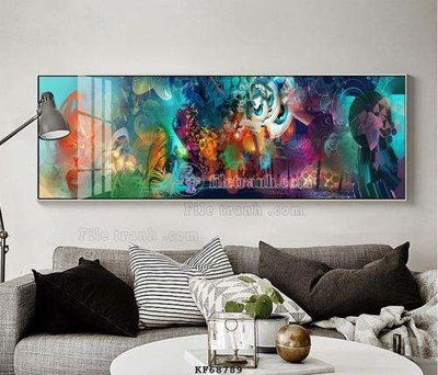 File gốc File tranh hiện đại pha lê gương KF68789 (phong cách) châu Âu