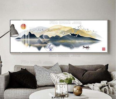 File gốc File tranh hiện đại pha lê gương KF68799 (in tráng gương) ốp tường