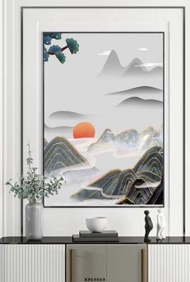 Download file gốc File tranh hiện đại pha lê gương KF69069 (in lụa) hoa lá