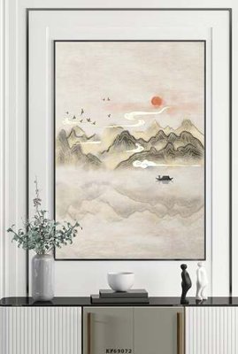 File in lụa File tranh hiện đại pha lê gương KF69072 (tân cổ điển) File tranh hiện đại pha lê gương KF69072