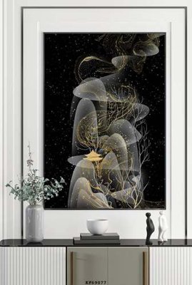 Download file gốc File tranh hiện đại pha lê gương KF69077 (in mica) trang trí