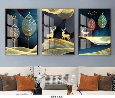 File in mica File tranh hiện đại pha lê gương KF69327 (bản gốc) làm vách ngăn