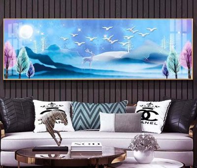 File gốc in tráng gương File tranh hiện đại pha lê gương KF69361 chi tiết