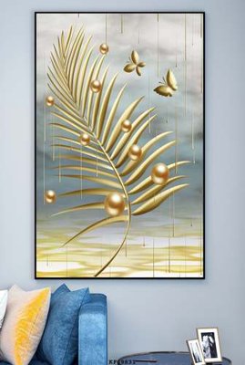 File in mica File tranh hiện đại pha lê gương KF69831 (bản gốc) làm vách ngăn