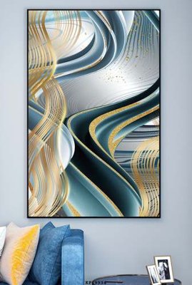 Ảnh gốc File tranh hiện đại pha lê gương KF69934 (siêu chi tiết) để in ấn