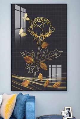 File gốc File tranh hiện đại pha lê gương KF69947 (in mica) trang trí