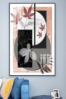 File gốc File tranh hiện đại pha lê gương KF69968 (in lụa) hoa văn cổ điển