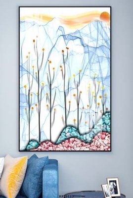 Download file gốc File tranh hiện đại pha lê gương KF70123 (in lụa) tranh 3D