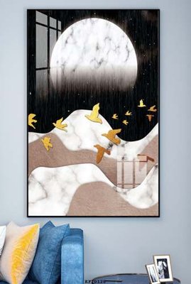 File in trần File tranh hiện đại pha lê gương KF70128 (file gốc) xuyên sáng