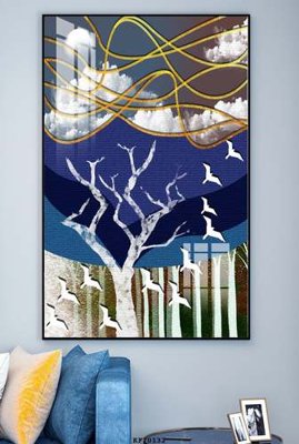 File PSD File tranh hiện đại pha lê gương KF70132 (chất lượng in ấn)