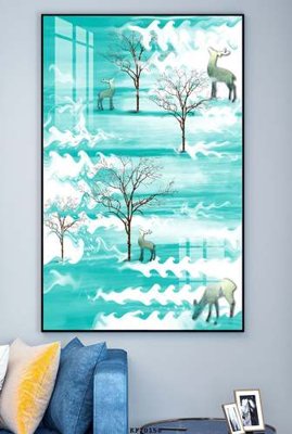 File tranh File tranh hiện đại pha lê gương KF70158 (gốc) chủ đề trừu tượng