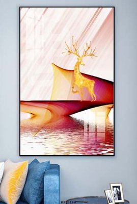 File tranh File tranh hiện đại pha lê gương KF70184 (file gốc) chủ đề phong thủy