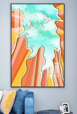 Download file gốc File tranh hiện đại pha lê gương KF70249 (in mica) trong suốt