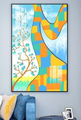 File tranh File tranh hiện đại pha lê gương KF70279 (bản gốc) in lụa 5D