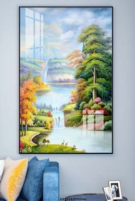 File gốc in tráng gương File tranh hiện đại pha lê gương KF70382 chi tiết