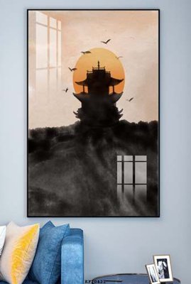 File in lụa File tranh hiện đại pha lê gương KF70421 (hoa văn) File tranh hiện đại pha lê gương KF70421