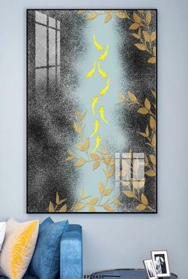 File gốc File tranh hiện đại pha lê gương KF70436 (in lụa) tranh phong thủy